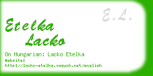 etelka lacko business card